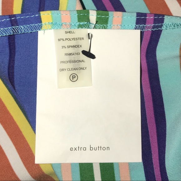 Calvin Klein Multicolor Stripe Shirt Dress - Picture 5 of 5